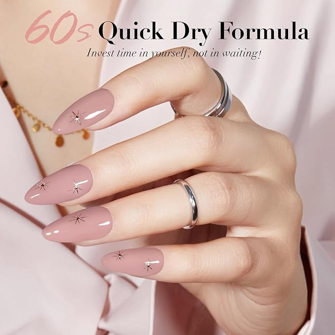 AZUREBEAUTY Nude Pink Nail Polish – Quick Dry, Long-Lasting, Natural Glossy Finish for DIY Manicure & Nail Art, Salon Quality, 10ml for Women