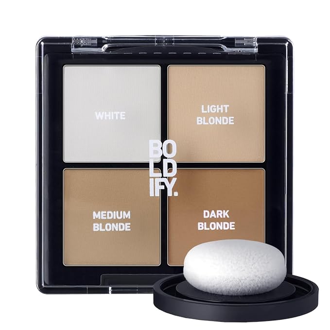 BOLDIFY Hairline Powder Color Sample Kit - Root Touch Up Hair Color for Gray Coverage - Bald Spot Concealing Hair Powder for Women & Men - 24-Hour Stain-Proof - Lighter Blondes