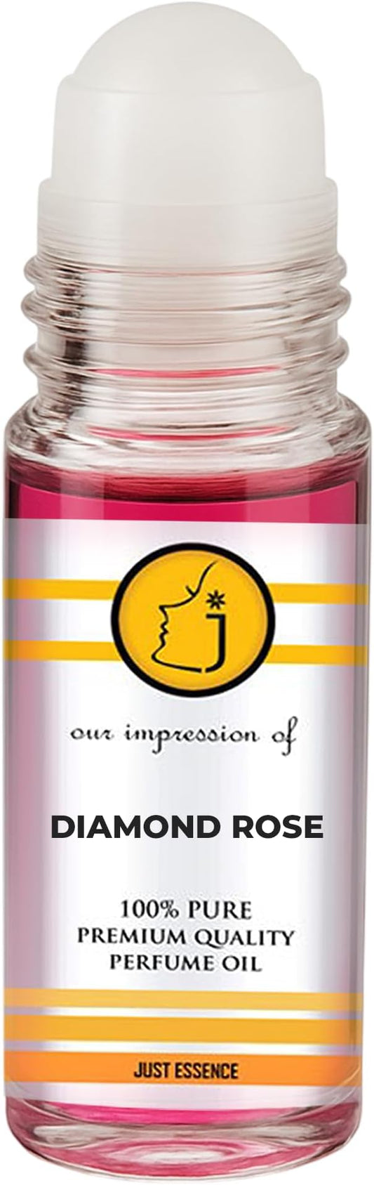 Diamond Rose Fregrance Perfume Oil from France | Roll On | Premium Quality Concentrated Fragrance | Pure Perfume & Cologne Oil for Personal Body Use | 1 Fl Oz