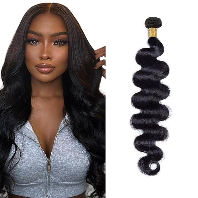 #1B Human Hair Bundles Body Wave Bundles Natural Black 22 inch Body Wave Human Hair Weave Bundle Double Weft 300g