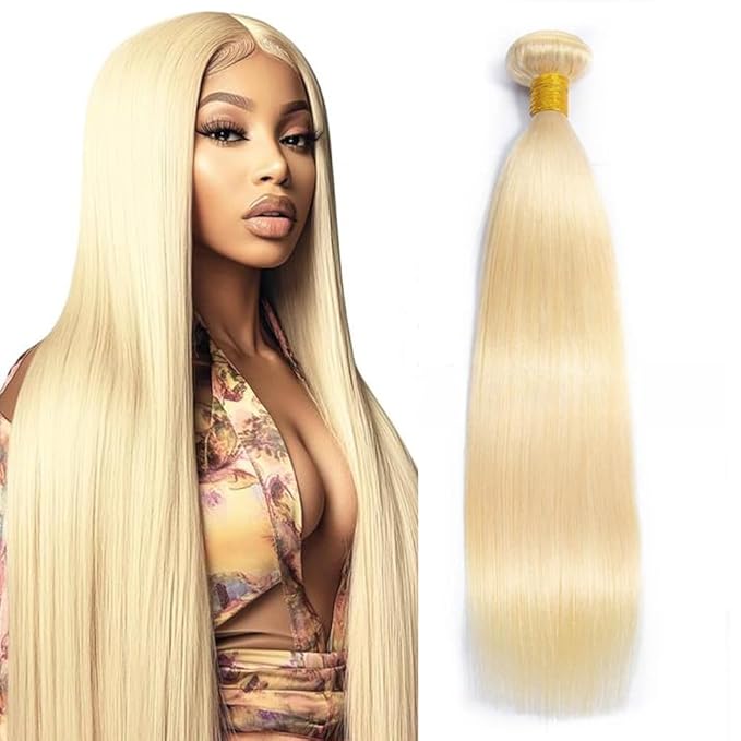 Blonde Human Hair Bundle 613 Straight Bundles 28 Inch 50g One Blonde Bundles 613 Braiding Human Hair Straight Peruvian Hair Weave