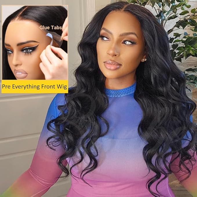 Sunber Yaki Straight Human Hair Pre Everything 13x4 Lace Frontal Glueless Wig Pre Cut Lace Pre Bleached Invisible Knots 180% Density Put on Go Bye Bye Knots No Glue 16Inch Yaki Straight Human Hair Wig