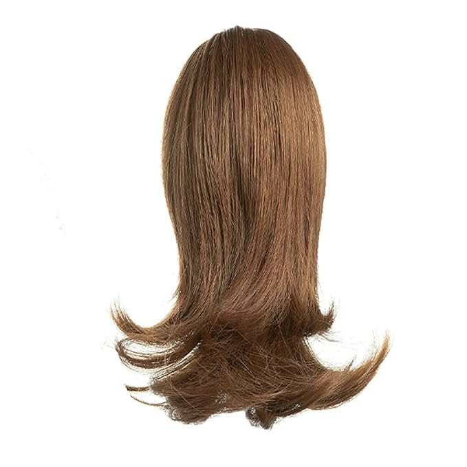 Ponytail Hair Extensions, 12 Inch Claw Clip Ponytail Hair Extensions for Women, Chin Clip Wigs, Soft Synthetic Wigs-Medium Ash Brown
