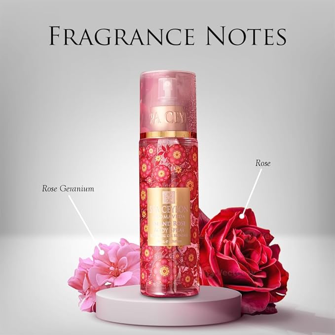SPA CEYLON Tuberose Body Spray, Fragrant Body Mist with Lavender & Tuberose, Elegant Women's Perfume for All-Day Scent, 200 ml
