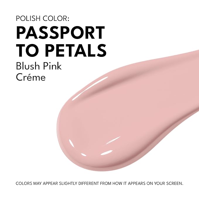 RC Red Carpet Manicure Fortify & Protect Blush Pink Crème Gel Polish for Strong, Healthy Nails - Infused with Vitamin A & Biotin - (Passport To Petals) Led Nail Gel Color, 0.3 Fl Oz