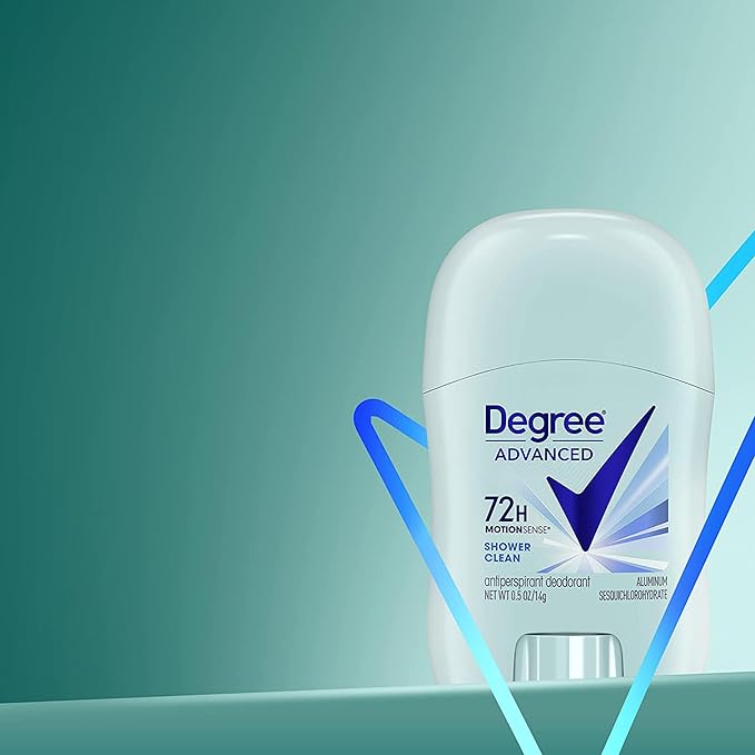 Degree Women’s Travel Deodorant Shower Clean 18-Pack – 72H Body Heat Activated Mini Antiperspirant, 0.5 Oz Ea