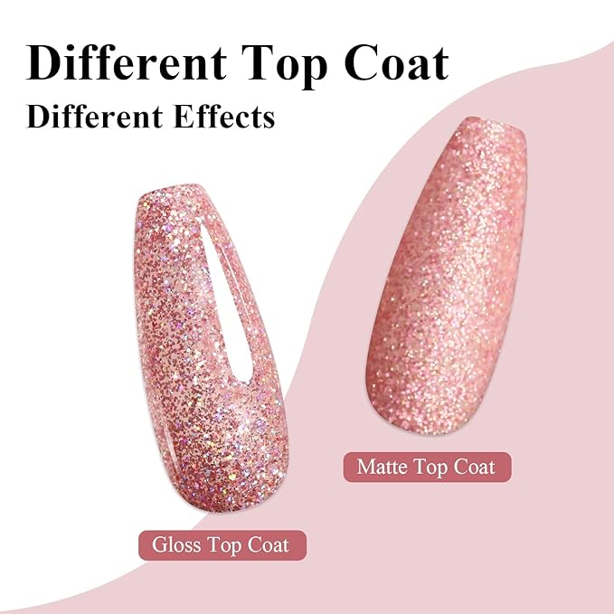 Imtiti Glitter Gel Nail Polish, 1Pcs Rose Gold Gel Polish Sparkle Soak Off UV LED Gel Polish, Long Lasting, Manicure Salon DIY at Home for Women (0.34 Fl Oz-959)