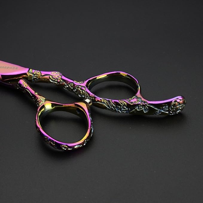 6/7/8 inch Cutting Thinning Styling Tool Rainbow Hair Scissors Professional Hairdresser Hairdresser Scissors Set (6-inch 2pc)