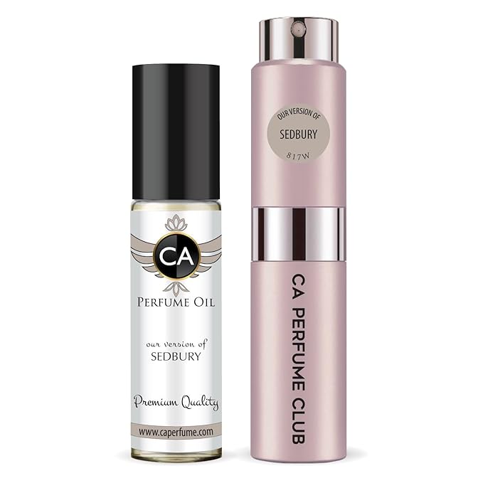 CA Perfume Duo Impression of Sedbury For Women Perfume Layering Set Long Lasting Travel Size EDP + Body Oil Roll-On Bottle 0.27 Fl Oz+0.33 Fl Oz