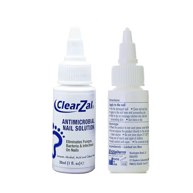 ClearZal Nail Solution with Glass File, 1 Fl Oz, White made in USA Equipped with premium glass nail file