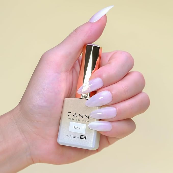 CANNI Milky White Gel Nail Polish - 1Pcs Translucent Jelly Gel Polish Neutral Color Soak Off LED Nail Manicure Salon DIY