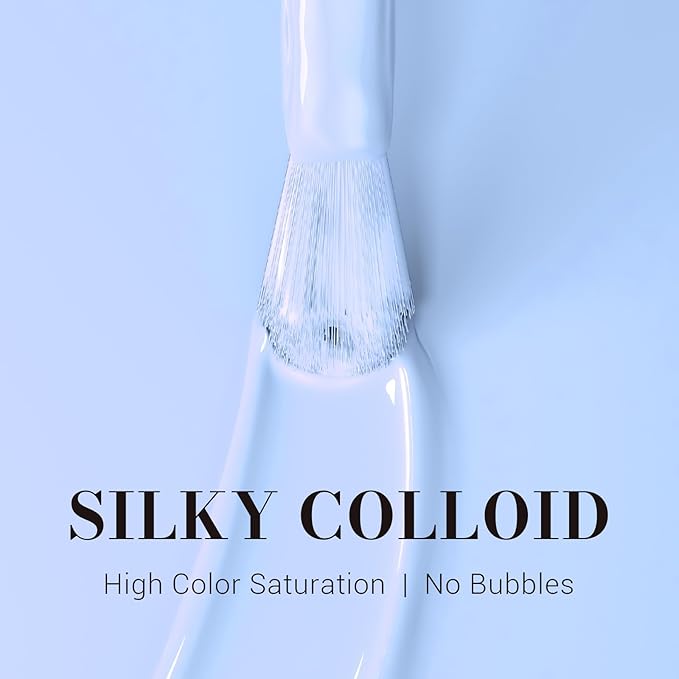 MelodySusie 15ML Gel Nail Polish,Blue Macaron Color Nails Soak Off UV LED Light Blue Gel Polish Gift for Women Nail Art Manicure Salon DIY Nail Design Decoration at Home-253-A2103
