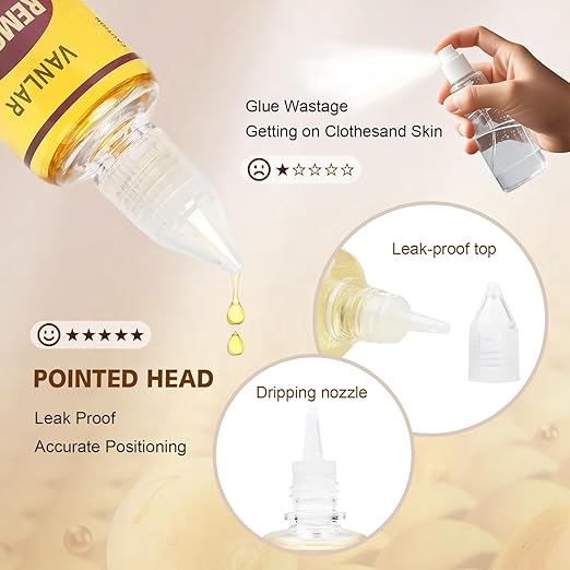 Tape in Hair Extensions Remover Wig Glue Remover 30ml Gentle Solvent Safe for Sensitive Scalp Fast Acting Adhesive Remover(One Bottle)