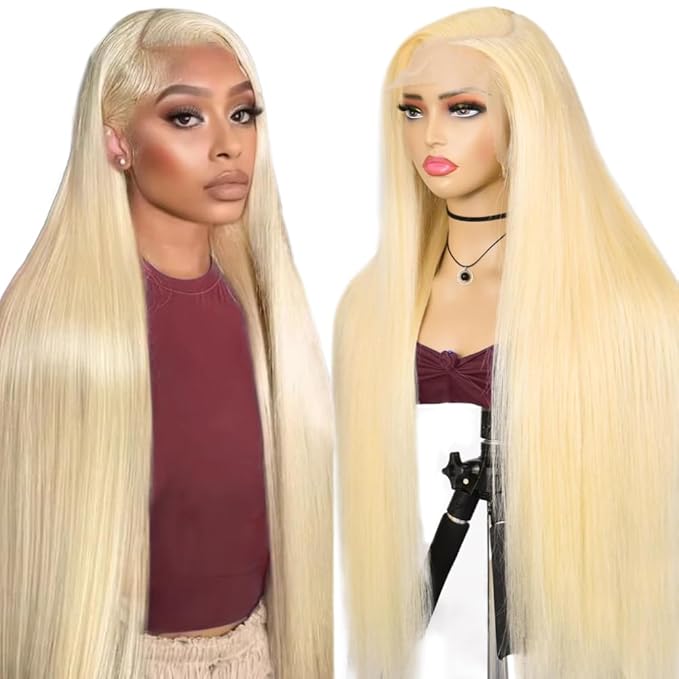 30 Inch 613 13x6 Lace Front Wig Human Hair 180 Density 613 Lace Front Wig Human Hair Straight HD Lace Frontal Wig For Women Blonde Wig Pre Plucked