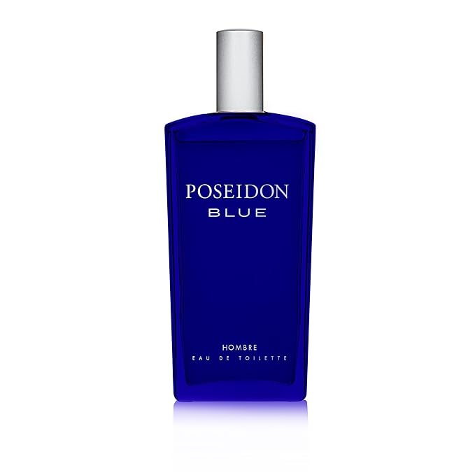 Instituto Español Poseidon Blue Eau de Toilette for Men, Fresh and Invigorating Fragrance, 150 ml / 5.1 fl oz Spray Bottle, Made in Spain.