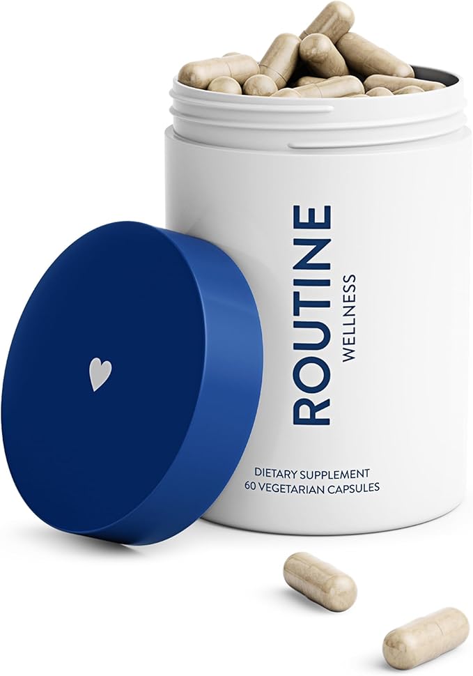 Routine Wellness Advanced Hair Growth Supplement - Vitamins to Grow Thicker, Fuller Hair with Volume, Vegetarian and Gluten Free, Ideal for Women & Men with Thinning Hair (60 Count (Pack of 1))