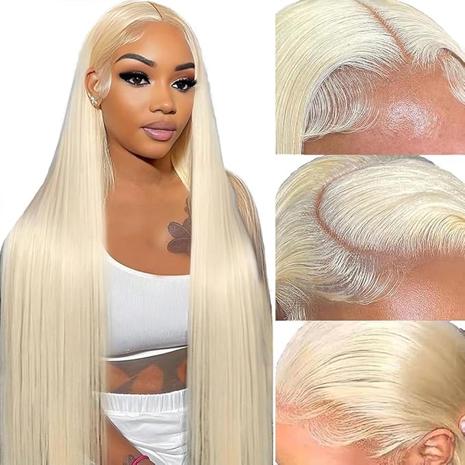 Tuneful 30 Inch 613 13x6 Lace Front Wig Human Hair 613 HD Lace Frontal Wig Human Hair Straight Blonde Lace Front Wigs