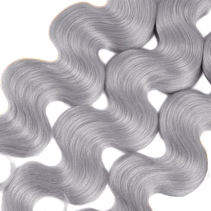 26 28 30 inch Grey Human Hair Bundles Gray Body Wave Bundles Silver Human Hair Bundle Brazilian Remy Grey Body Wave Bundle