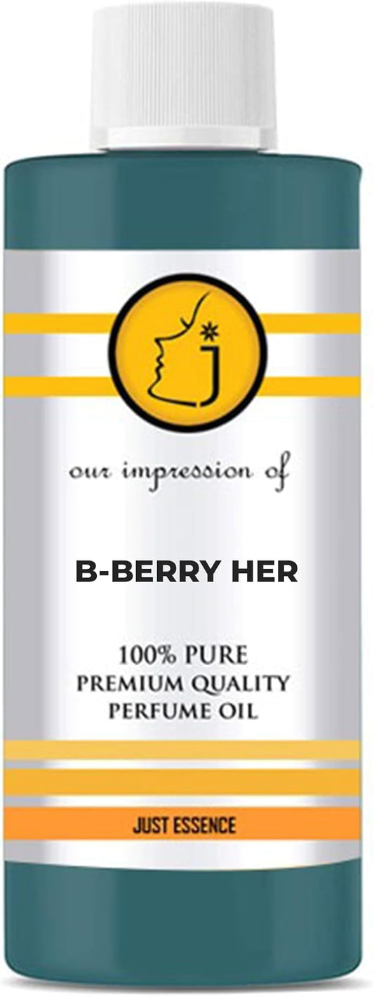 B-Berry Her Fregrance Perfume Oil from France | Premium Quality Concentrated Fragrance | Pure Perfume & Cologne Oil for Personal Body Use | 4 Fl Oz