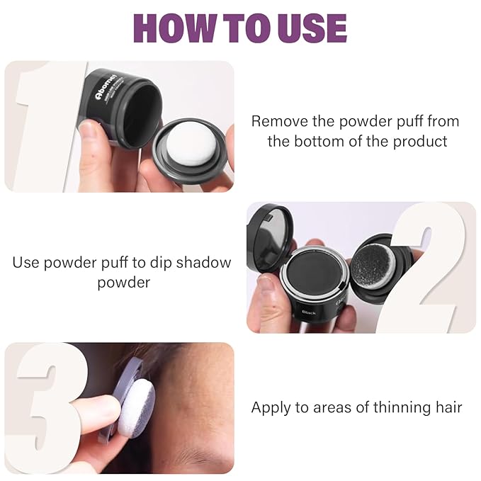Hairline Powder Instantly Conceals Hair Loss, Root Touch Up Hair Color Powder, Hair Toppers for Women Men, Hair Fibers for Thinning Hair, Root Cover Up lasting 24 hours (Light Blonde, 0.35)