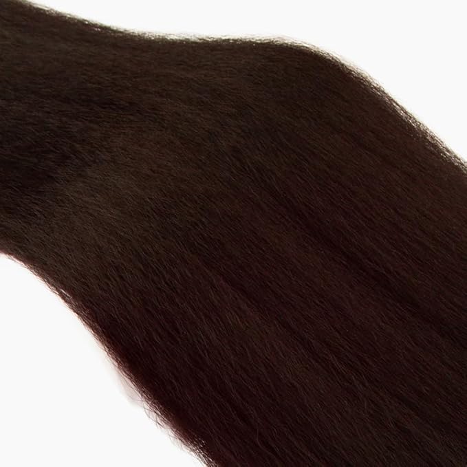 28 30 32 inch Brown Yaki Straight Bundles #4 Kinky Straight Human Hair Bundle Light Brown Yaki Bundles Double Weft 300g