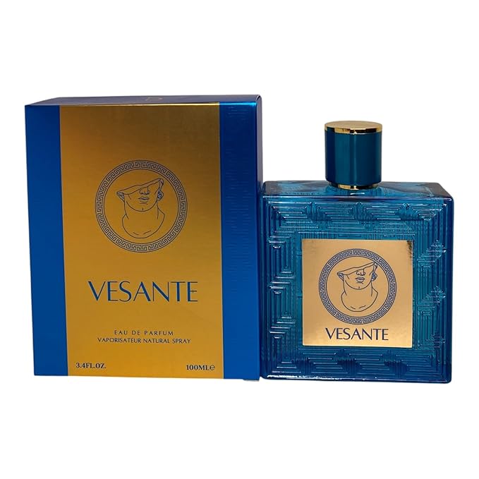 VESANTE Eau de Parfum for Men 3.4 fl oz | Fresh Aromatic Citrus & Woody Scent | Long-Lasting Masculine Cologne