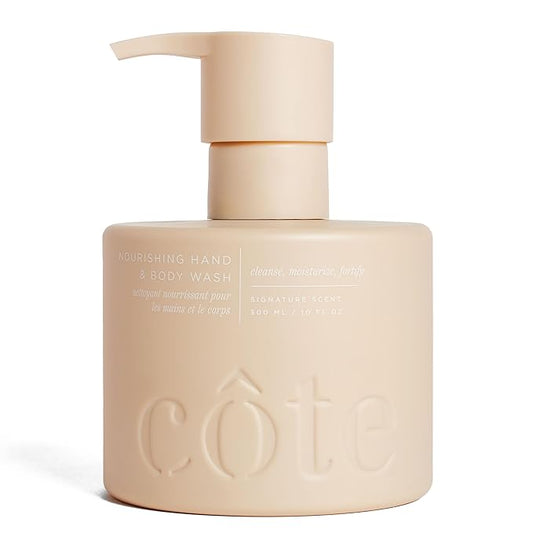 Cote Beauty’s Nourishing Hand & Body Wash for Dry Skin, Soothing Formula, Hydrating Body Wash for Sensitive Skin, Antioxidant Rich Cleanser, Vegan & Cruelty-Free, Made in USA, 10 Fl Oz