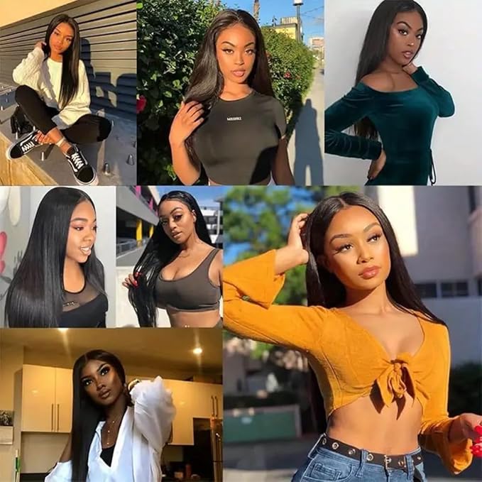 Human Hair Bundles Straight 20 20 22 22 Inch 12A Grade Unprocessed Virgin Brazilian Hair Extensions 4 Bundles Natural Color