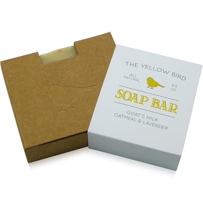 Lavender Goats Milk Soap Bar with Oats - Gentle Exfoliating Bath Soap. Moisturizing Dry Skin Face & Body Wash. Mild Natural and Organic Soap. Made in the USA