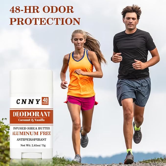 CNNY Coconut & Vanilla Deodorant for Women & Men, 48-Hour Odor & Sweat Protection, Moisturizing Formula and Antiperspirant for Skin 75g