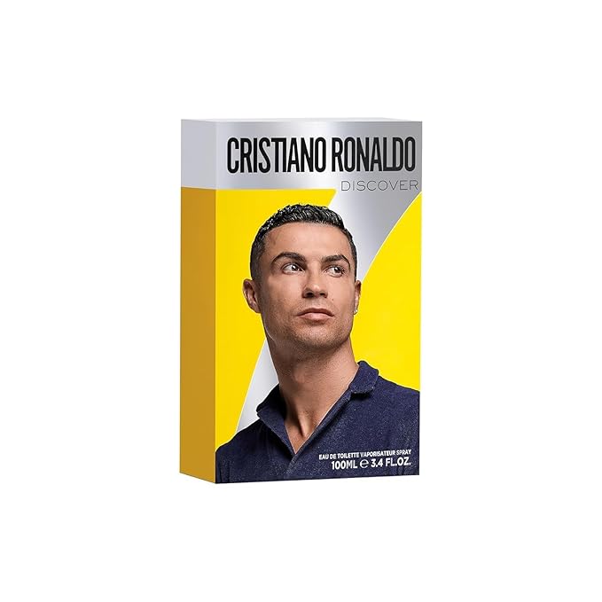 Cristiano Ronaldo CR7 Discover - Eau de Toilette for Men - Long-Lasting Mens Cologne Spray - Orange, Vetiver, Patchouli Cologne for Men - 3.4 oz