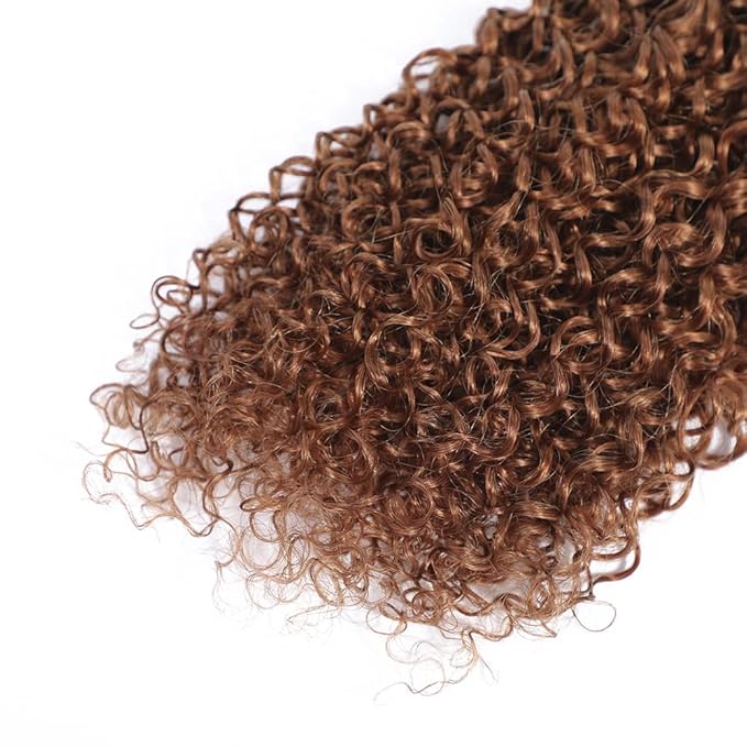 14 16 18 Inch Brown Bundles Human Hair #30 Dark Brown Water Wave 3 Bundle Unprocessed Brazilian virgin hair Weave Extensions Double Weft 50 Grams/Bundle Colored Brown Bundles for Woman