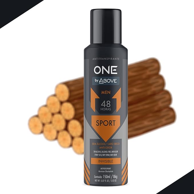 ABOVE 48 Hours One Antiperspirant Deodorant, Sport, 3.03 oz - Dry Spray Deodorant for Men - Antiperspirant Spray - No Stain - Cruelty-Free