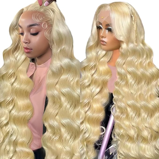 Tuneful 28 Inch 613 13x6 Lace Front Wig Human Hair Body Wave Blonde Lace Front Wigs Human Hair 613 HD Lace Frontal Wig
