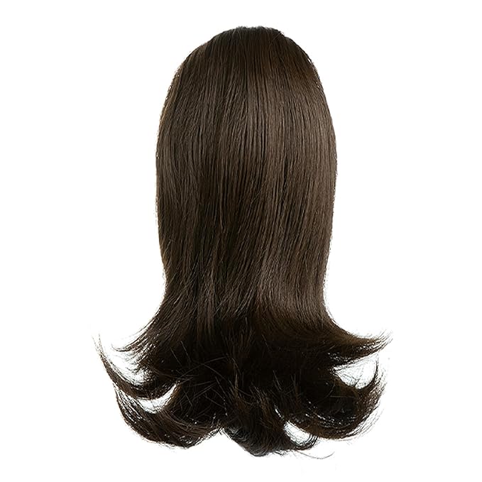 Ponytail Hair Extensions, 12 Inch Claw Clip Ponytail Hair Extensions for Women, Chin Clip Wigs, Soft Synthetic Wigs-Medium Brown