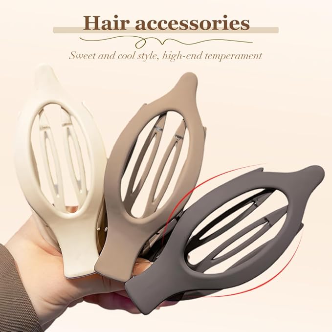 Flat Hair Clips for Women, Flat Claw Clips & Duckbill Hair Clips for Thick or Thin Hair, No-Slip Grip Hair Styling Accessories for Daily Use (Multicolor-N)