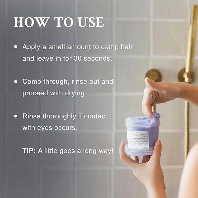 Davines LOVE Smoothing Instant Mask, Anti-Frizz Action for Sleek and Smooth Results, 1 Count, 8.45 fl. oz.
