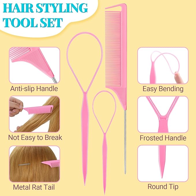 827PCS Elastic Hair Ties, IKOCO Hair Bands Colorful Hair Accessories for Girls with Hair Clips