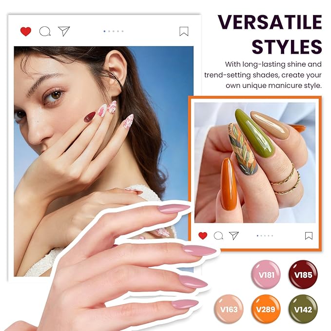 VANREESA Gel Nail Polish Kit with U V Light 53 Pcs Gel Polish Nail Set 36 Classic Colors Nail Polish Set + Base and 4 Effects Top Coat with Manicure Tools Complete Nail Kit Gifts for Women Girls