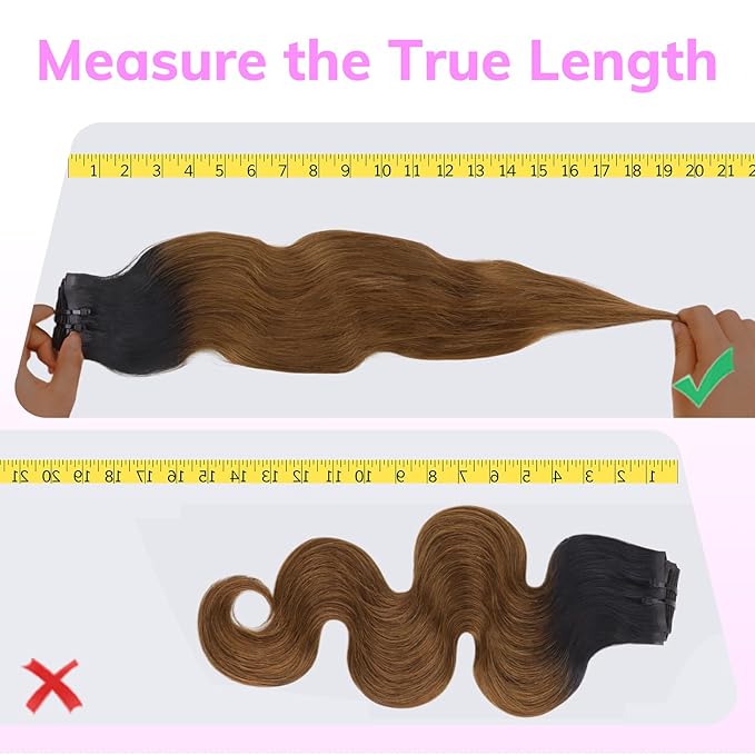 IDN BEAUTY Seamless Clip In Hair Extensions Human Hair 1B/30 Ombre Natural Black to Medium Auburn Body Wave Seamless Clip Ins For Black Women PU Weft Invisible Edge Thick Ends 110g 16 Inch 7pcs