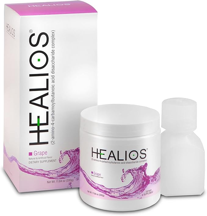 Healios Grape Flavor Oral Health and Dietary Supplement, Powder Form, Naturally Sourced L-Glutamine Trehalose L-Arginine, 11.64 Ounces