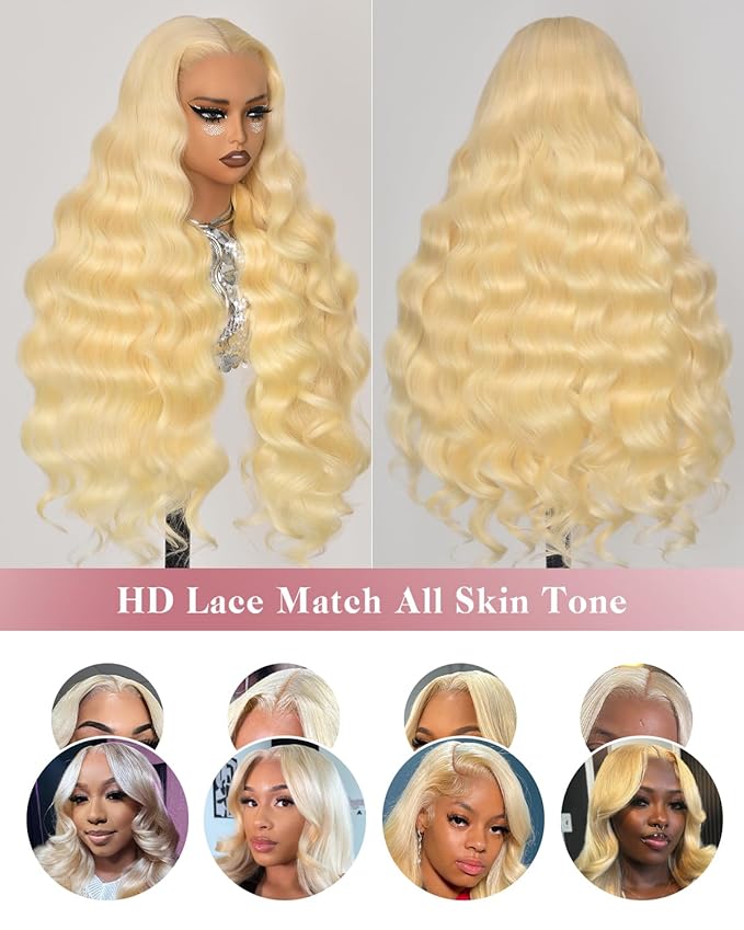 24 InchWear And Go Glueless 613 9x6 HD lace front wig Human Hair Pre Plucked Pre Cut For Beginners Human Hair 180% Density Body Wave Lace Front Wigs No Glue Pre Cut 3 Seconds To Wear Glueless Wig