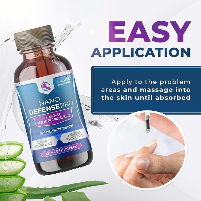 NanoDefense Pro - Original Formulated Toenail Treatment Drops, Extra Strength Nail Repair Solution for Toe Nails, Support healthy Skin & Nails -100% Natural - 6 Month Supply
