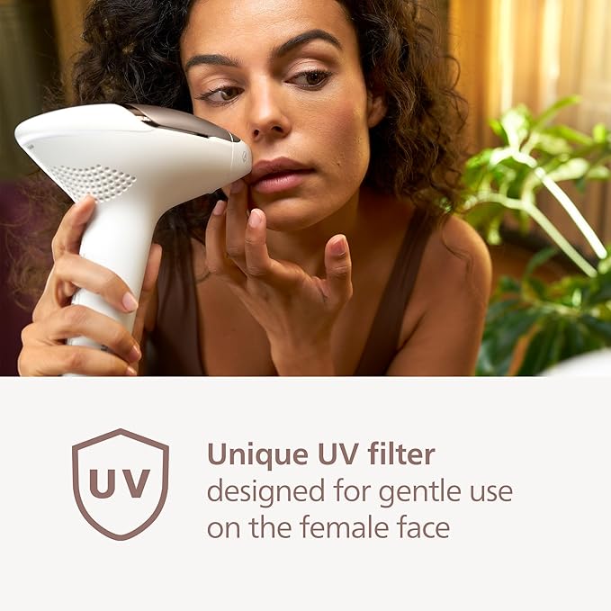 Philips Lumea 9000 Series IPL Hair Removal Device, Permanent Laser Hair Reduction for Women & Men, Easy & Comfortable Use at Home, SenseIQ, 4 Attachments for Body, Face, Bikini & Underarms, BRI984/03