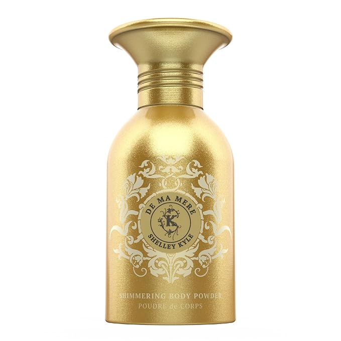 De Ma Mere Talc Free Shimmer Powder, Body Powder, Dusting Powder, Leaves Skin Soft, Dry, Smooth, and Shimmering, 48g