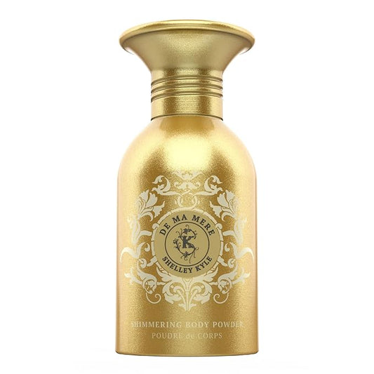 De Ma Mere Talc Free Shimmer Powder, Body Powder, Dusting Powder, Leaves Skin Soft, Dry, Smooth, and Shimmering, 48g