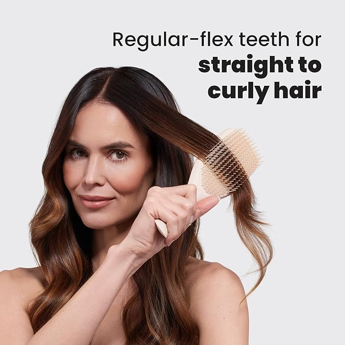 Tangle Teezer Large Ultimate Detangler Hairbrush for Wet & Dry Hair, Eliminates Knots & Reduces Breakage for Long, Thick, & Curly Hair Types, Vanilla