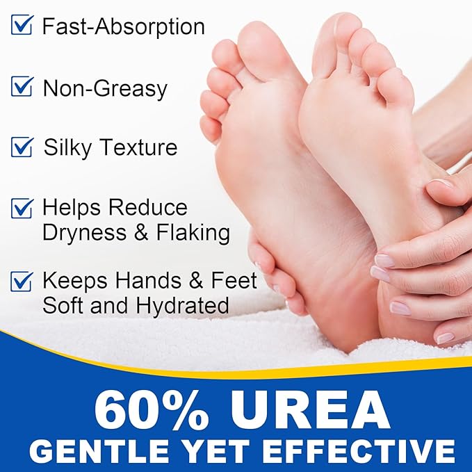 60% Urea Foot Care Stick with 2% Salicylic Acid, Foot Cream Moisturizer for Dry Cracked Feet, Knees, Elbows, Hands,Exfoliating Moisturizer, Dead Skin Remover Foot Balm 2.8oz