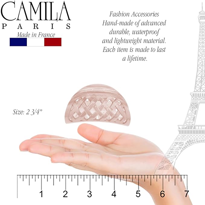 Camila Paris CP3205 French Hair Clip for Women for Thick Volume Hair, no Pulling or Damage, 2.75 in Girls Hair Claw Clips Jaw Fashion Durable and Styling Hair Accessories for Women, Made in France