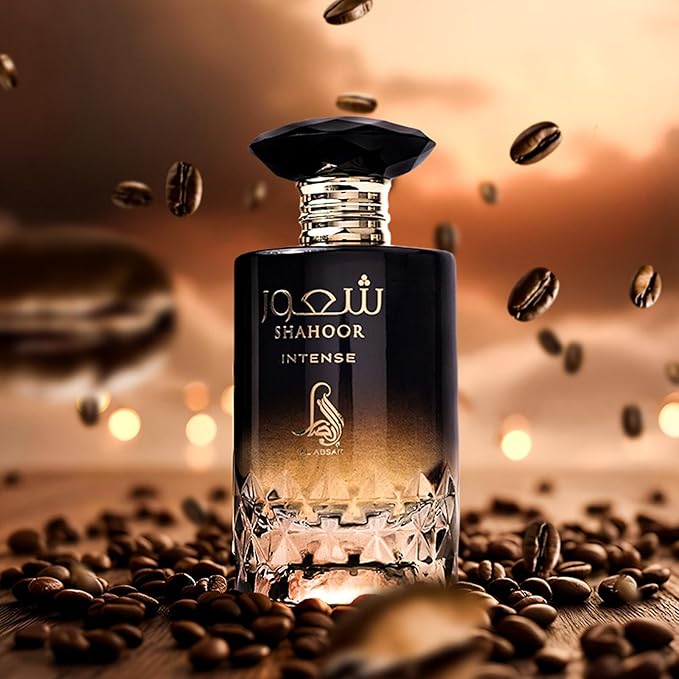 Shahoor Intense Unisex Eau De Parfum - Rich Coffee, Sweet Amaretto, and Warm Vanilla Notes | Luxurious and Long-Lasting Fragrance Made in Dubai (100ml, 3.4Oz)